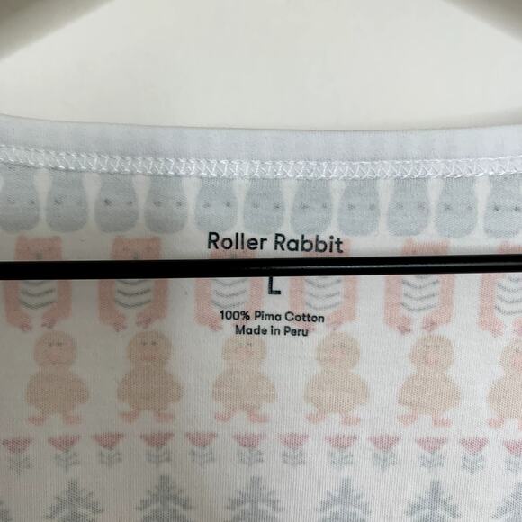 Roller Rabbit Bands Weave Pajamas Womens Large Creature Print - Picture 14 of 16